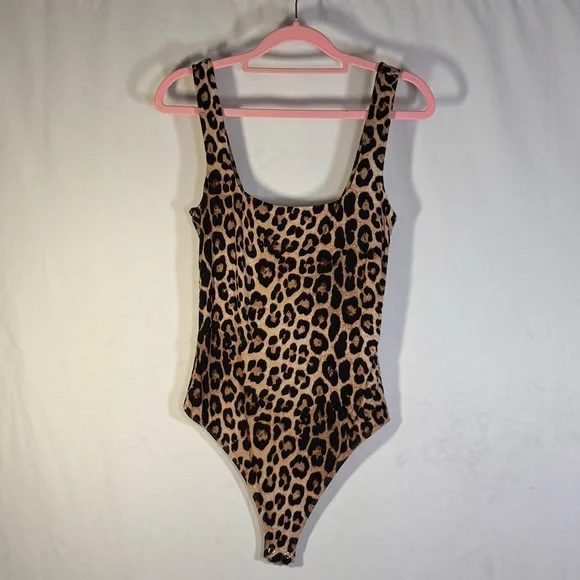 Good American Leopard Print Bodysuit Swimsuit - Picture 2 of 4